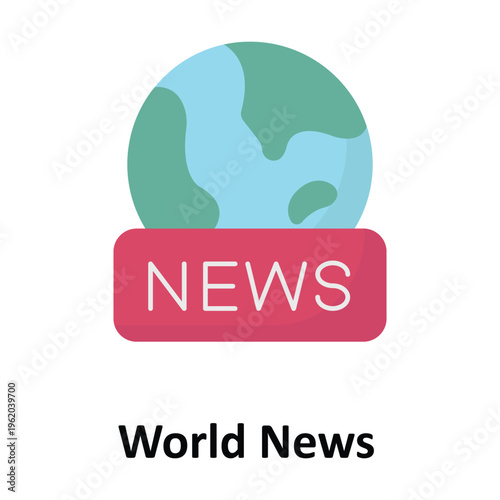 World News Vector icon which can easily modify or edit