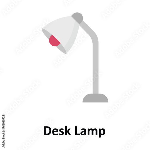 Desk Lamp Vector icon which can easily modify or edit
