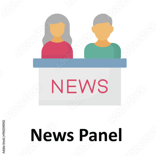 News Panel  Vector icon which can easily modify or edit