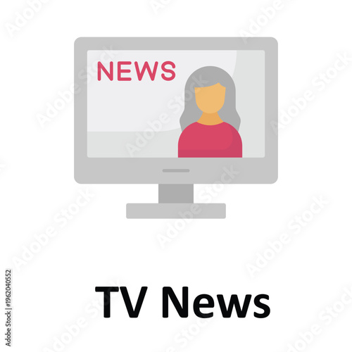  TV News Vector icon which can easily modify or edit