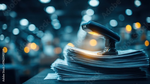 Durable handheld barcode reader scanning stack of documents with reinforced edges for efficient data capture