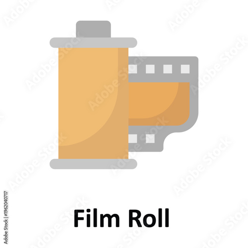 Film Roll Vector icon which can easily modify or edit