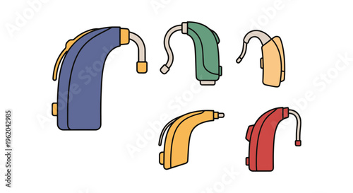 Hearing Aid Line art vector simple minimal abstract