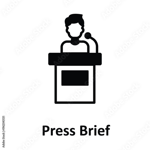Press Brief Vector icon which can easily modify or edit