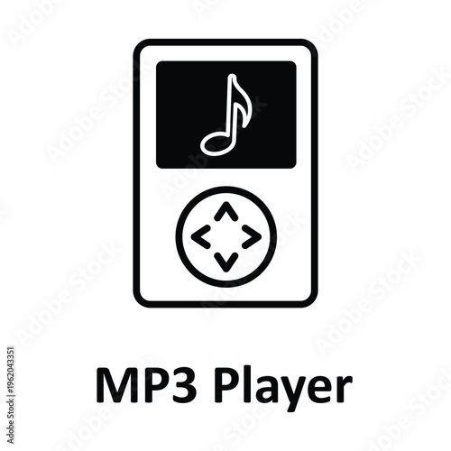 MP3 Player Vector icon which can easily modify or edit