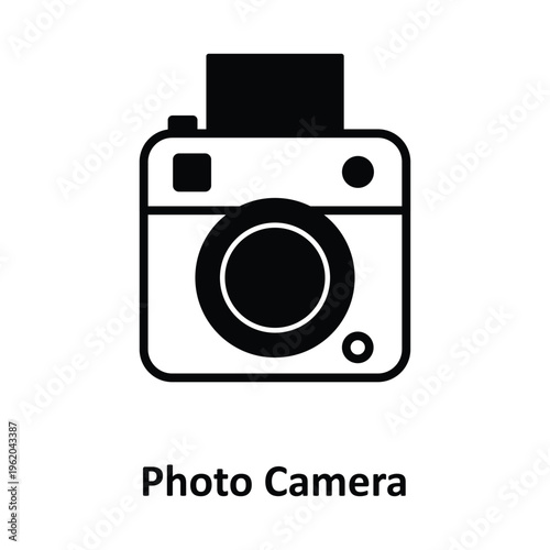 Photo Camera Vector icon which can easily modify or edit