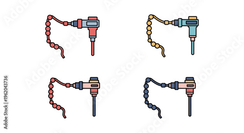 Colonoscope Line art vector simple clean shapes