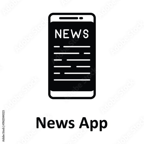 News App Vector icon which can easily modify or edit