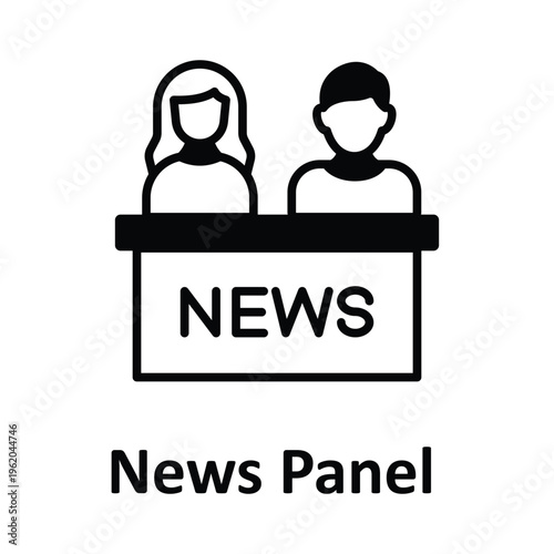 News Panel  Vector icon which can easily modify or edit