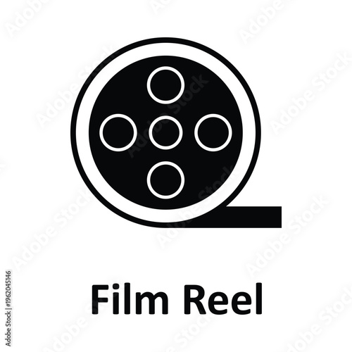 Film Reel Vector icon which can easily modify or edit