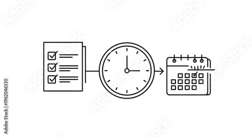 Time management and organization concept.