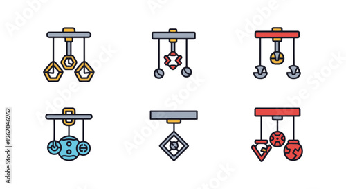 Game hoist Line art vector modern abstract clean