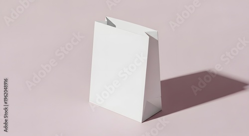 white blank folding display stand with shadow for retail and presentation use