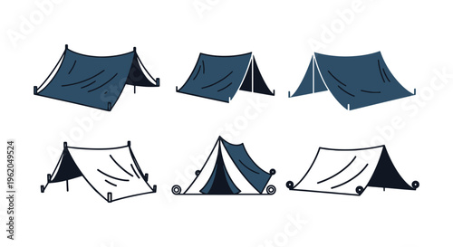 Ground tarp Line art vector clean abstract colorful shapes