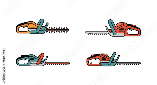 Hedge Trimmer Line art vector clean abstract modern