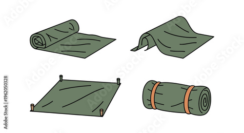 Ground tarp Line art vector creative abstract colorful shapes