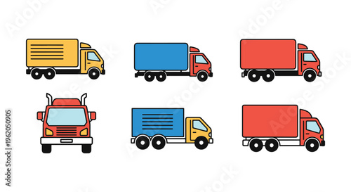 Hybrid Truck Line art vector modern clean abstract