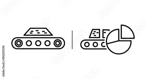 Industrial Statistics Line art abstract clean shape illustration