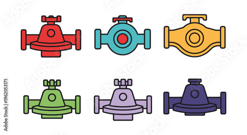 Gas Regulator Line art vector clean abstract illustration