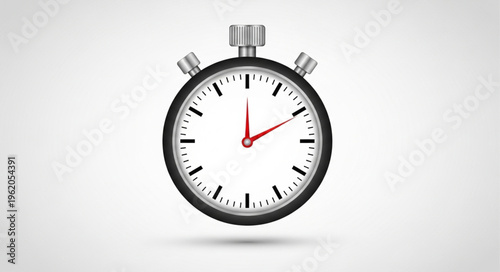 Classic Stopwatch Illustration - Timekeeping and Precision in a Timeless Design.
