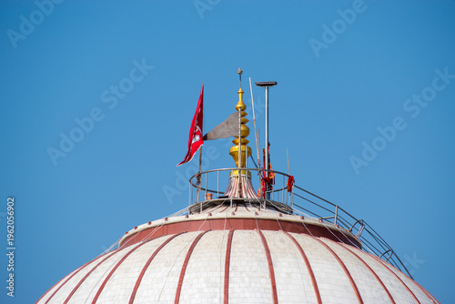 Top dome of famous Karni mata temple or rat temple at Deshnoke Rajasthan.	