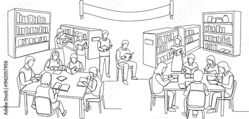 black and white cafe scene