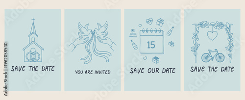  Elegant save the date card, wedding invitation with birds, romantic celebration announcement, bridal shower invite design, botanical wedding stationery, minimalist marriage card, you are invited cele