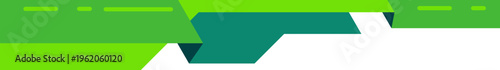 Abstract Green Geometric Header