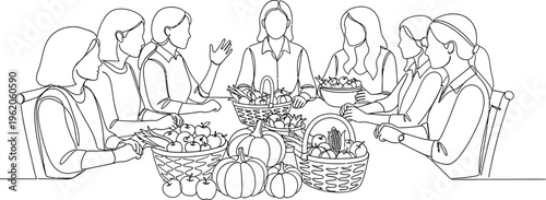 thanksgiving family dinner table