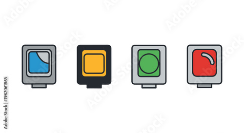 Indicator Light Line art modern abstract decorative illustration