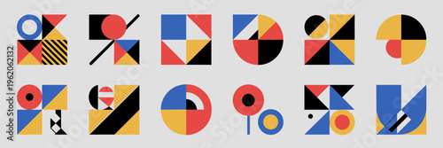 Primary color Bauhaus geometric art collection – Great for educational materials, avant-garde design, or creative prints. Free Download Primary color Bauhaus geometric art collection – Great for educational materials, avant-garde design, or creative prints. - GFXLoad