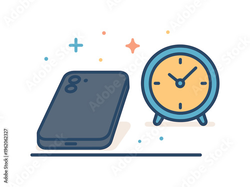 Placing a phone face down on a table to avoid distractions as part of a daily routine focused on improving concentration and being present in the moment, a smartphone turned over