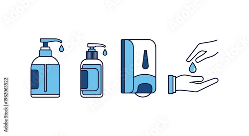 Hand Sanitizer Line art vector creative abstract pattern