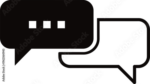 Chat bubbles communication symbol graphic illustration