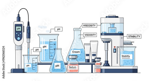 Scientists conduct experiments with various laboratory equipment and tools in a cleanroom environment.