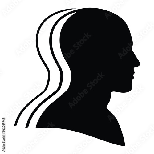 Silhouette profile of a person's head with fading outlines, suggesting memory loss, aging, or passing time