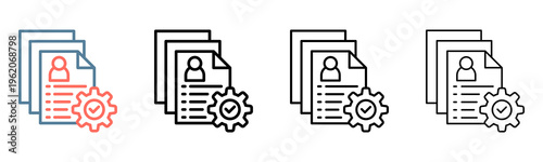 Case Management Icon Collection Set Different Style