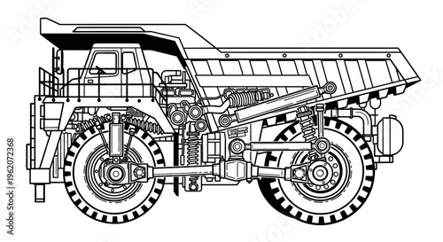 Large mining dump truck vehicle 1.