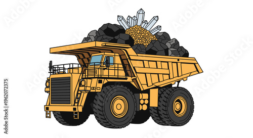 Large mining dump truck vehicle 2.