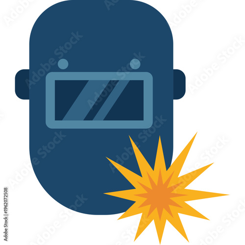 Welding Mask Icon Sparks