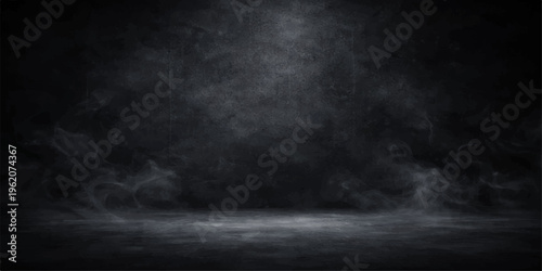 Atmospheric dark smoke and swirling fog texture create a dramatic cloudscape backdrop with a steam explosion effect on a black night background