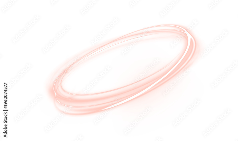 Naklejka premium Bright red neon circle with smooth gradient glow and luminous edges. Soft light diffusion creates a modern futuristic feel. Perfect for digital design and advertising visuals.