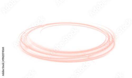 Glowing red ring with neon light effect and smooth circular outline. Subtle halo adds depth and visual dimension. Ideal for creative compositions and digital overlays.