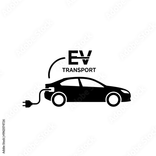 Electric Vehicle EV Transport Charging Icon Symbol