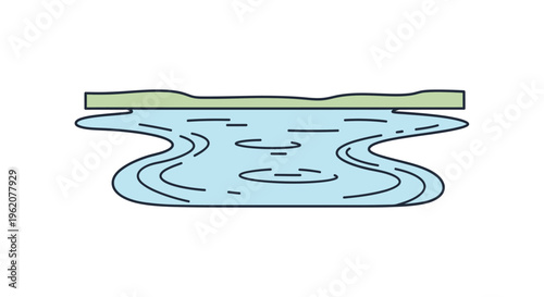 Water Liquid Flow Ripple Waves.