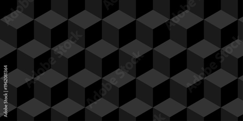 Illustration squares seamless geometric pattern with cubic shapes. Abstract geometric triangle background mosaic wallpaper.
