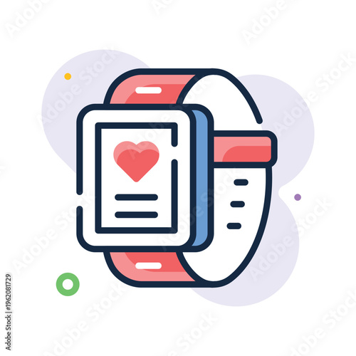 Modern outline icon representing fitness watch health tracking device