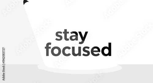 A powerful motivational graphic illustrating the crucial concept of maintaining concentration, illuminated by a focused light beam on a serene