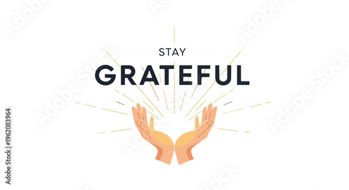 Embracing a spirit of gratitude with open hands receiving life's daily blessings