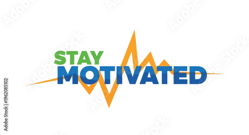 Dynamic visual representation of the 'Stay Motivated' message with an energetic pulse graph